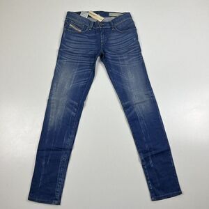 Women's Diesel Getlegg Wash 0R610 Distressed Stretch Slim Skinny Jeans 27x32